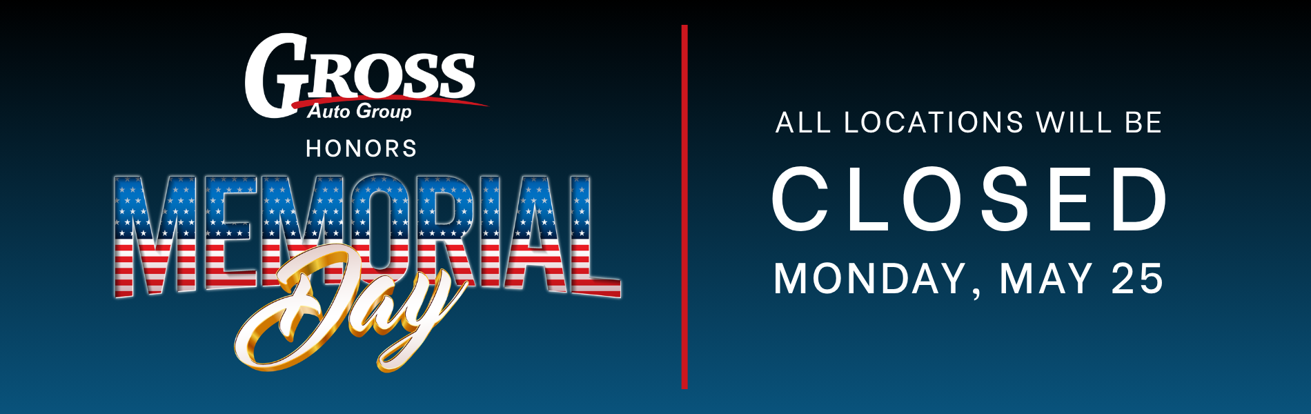 Closed Memorial Day